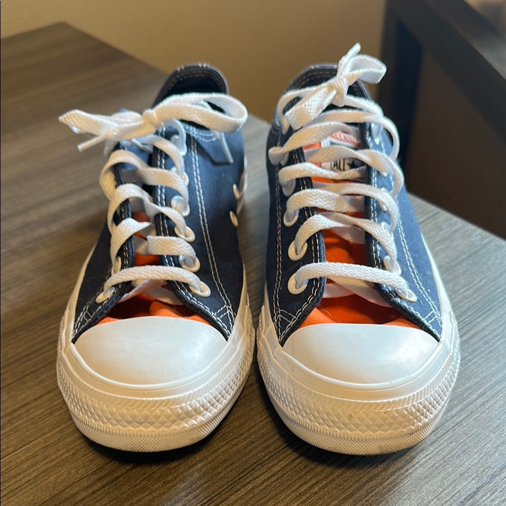 Like New Converse Navy & Orange Sneakers